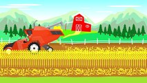 Tractor and Combine Harvester with McQueen | Work on a Farm Tractor and Harvester Tale