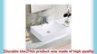 Giantex Bathroom Rhombus Ceramic Vessel Sink Vanity Pop Up Drain Modern Art Basin