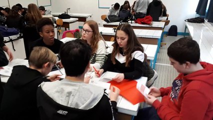 Les 4e de Prévert commencent leur escape game durant la Semaine des Mathématiques 2019