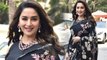 Madhuri Dixit looks GORGEOUS in Black Saree at Kalank Teaser launch; Watch Video | Boldsky