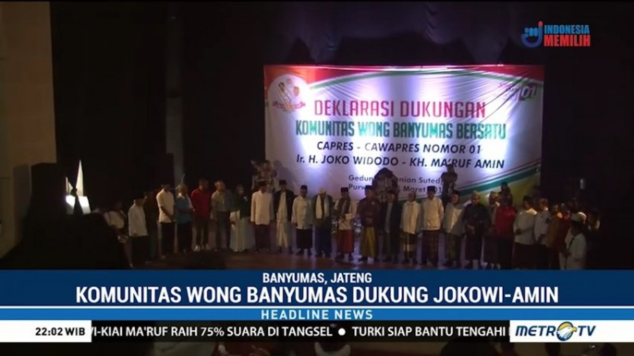 Komunitas Wong Banyumas Dukung Jokowi-Ma'ruf