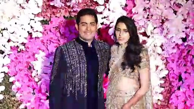 Akash Ambani & Shloka Ambani At Their Reception Party