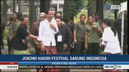 Hadiri Festival Sarung, Jokowi Gunakan Kain Asal Donggala