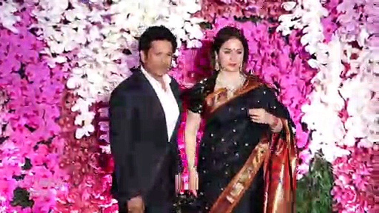 Sachin Tendulkar & Anjali Tendulkar At Akash Ambani & Shloka Ambani's Grand Reception Party