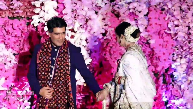 Rekha, Manish Malhotra At Akash Ambani & Shloka Ambani's Grand Reception Party