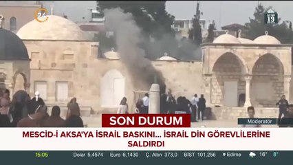 İsrail polisinden Mescid-i Aksa'ya baskın