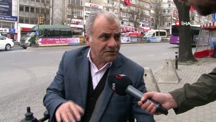 Beşiktaş’ta engelli vatandaş 30 metrelik sokağı geçebilmek için 500 metre dolaştı