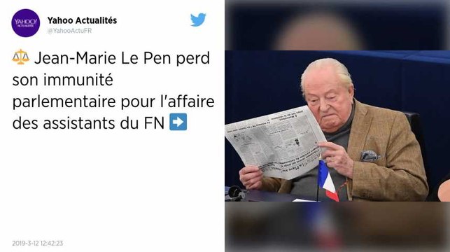 L’immunité de Jean-Marie Le Pen levée dans l’affaire des assistants au Parlement européen