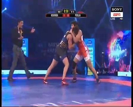 PWL 3 Finals _ koumba Larroque VS Pooja at Pro Wrestling Season 3 _Full Match