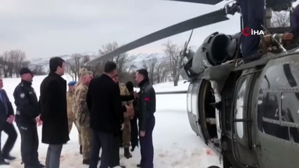 Zorunlu iniş yapan helikopter sorunsuz havalandı