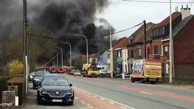 Incendie des meubles Marlin à Lessines