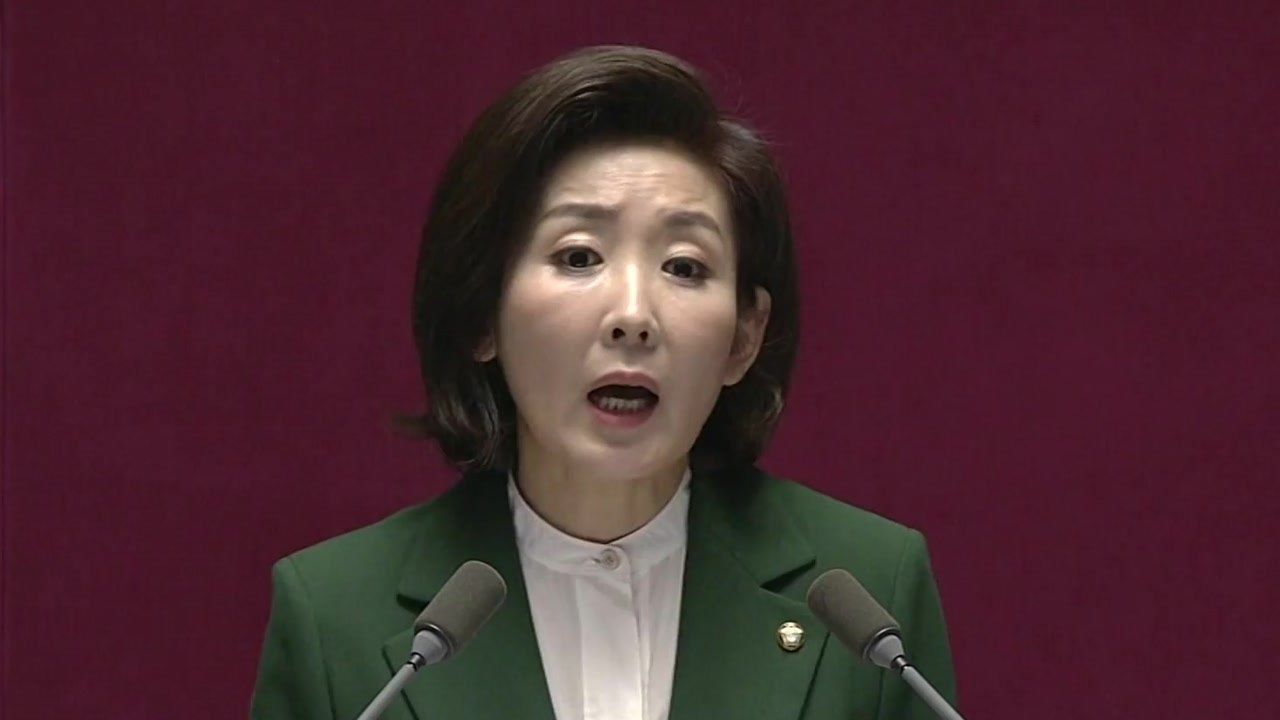 '겨울왕국' 만든 나경원 연설...난장판 된 국회 / YTN