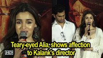 Teary-eyed Alia Bhatt, shows affection to Kalank's director