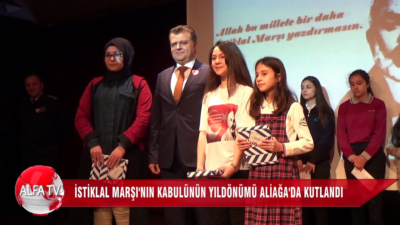 İstiklal Marşı'nın Kabulünün Yıldönümü Aliağa'da Kutlandı