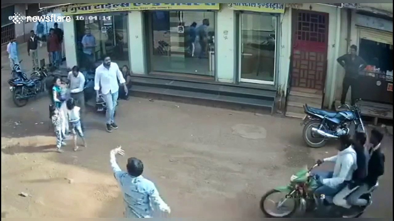 Two-year-old miraculously survives fall from third-storey floor in India