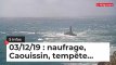 La Bretagne le 12/03 : naufrage, Caouissin, tempête...