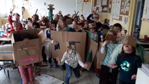 Les petits monstres de l'école Paul Blet de Poitiers déguisés pour le carnaval
