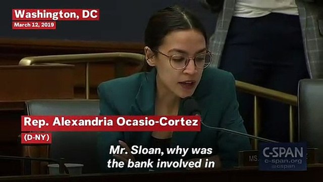Watch: Ocasio-Cortez Grills Wells Fargo CEO On Company's Association With ICE Partnerships