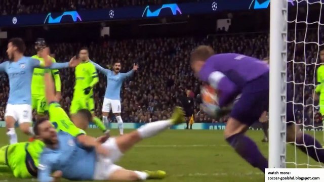 Sergio Aguero Penalty Goal - Manchester City vs Schalke 04 1-0 12/03/2010