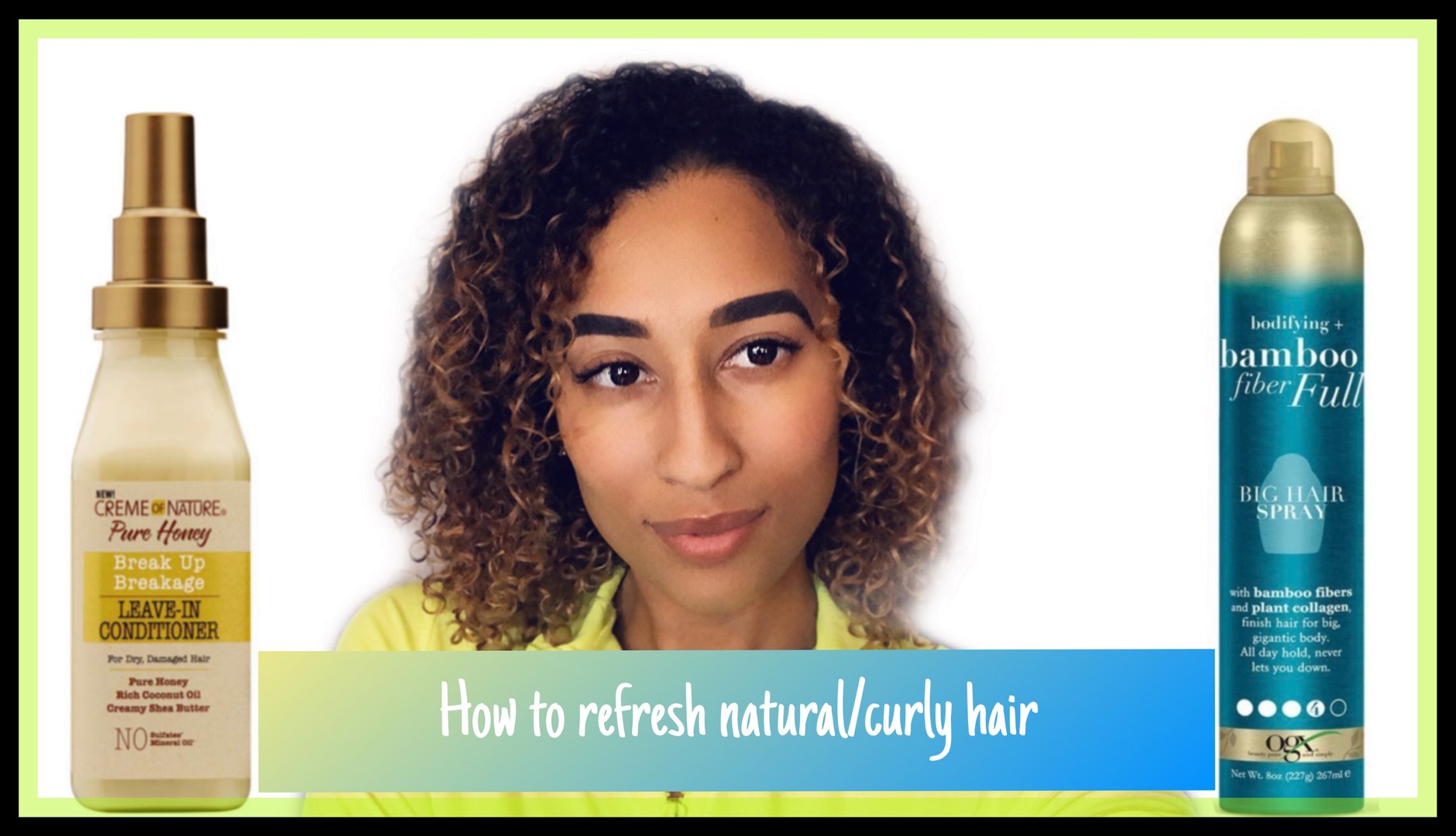 Natural Curly Hair How I Refresh My Curls Video Dailymotion