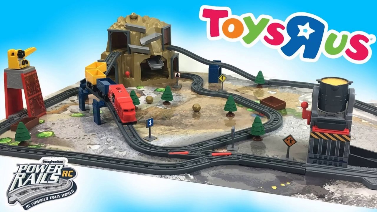 Toys R Us Imaginarium Power Rails RC Golden Mountain Train World Wooden ...