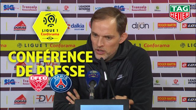 Conférence de presse Dijon FCO - Paris Saint-Germain (0-4) : Antoine KOMBOUARE (DFCO) - Thomas TUCHEL (PARIS) - 2018/2019