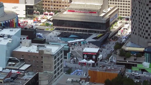 Vue à 360° de Montreal (QUEBEC CANADA) de l'observatoire Ville Marie