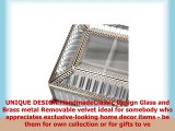 Antique Glass Jewelry Organizer with Lid Classic Drawer Storage Display Box with