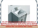 Vanity Art 24 Inch Bathroom Vanity Set with Carrara Marble Stone with Free Mirror VA2024G