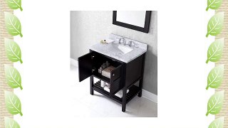 Virtu USA Winterfell 30 inch Single Sink Bathroom Vanity Set in Espresso wSquare