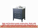 Kitchen Bath Collection KBCL30GYCARR Eleanor Bathroom Vanity with Marble Countertop