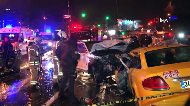 Beşiktaş’ta feci kaza;1 ölü, 2 yaralı