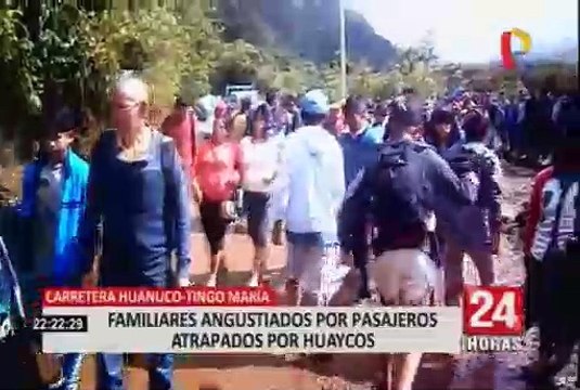 Huánuco: decenas de personas y vehículos varados por caída de huaicos