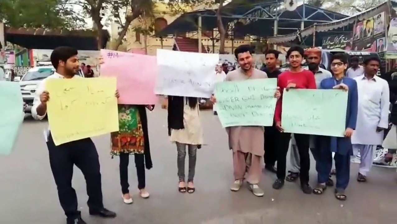Protest for the safe return of "Major Adnan Sami" at Karachi
