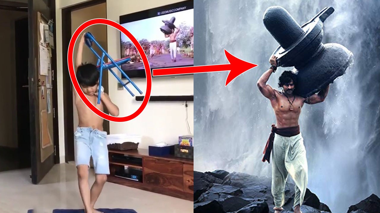 Shilpa Shetty's son Viaan Raj Kundra turns Prabhas from Baahubali; Watch Video | FilmiBeat