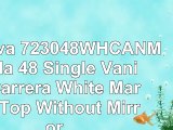 Vinnova 723048WHCANM Gela 48 Single Vanity Carrera White Marble Top Without Mirror