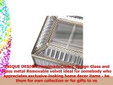 Antique Glass Jewelry Organizer with Lid Classic Drawer Storage Display Box with
