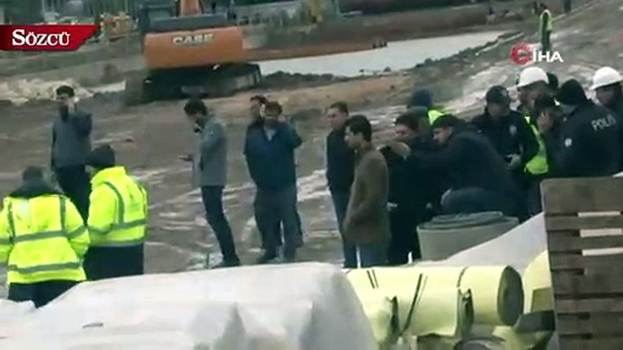 İzmir'de metro yeraltı park istasyonu inşaatında göçük