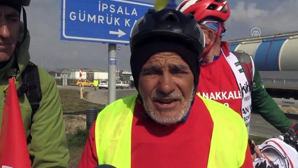 Şehitler için Balkanlar'dan Çanakkale'ye bisikletle yola çıktılar - EDİRNE