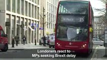Londoners react to MPs vote to seek Brexit delay
