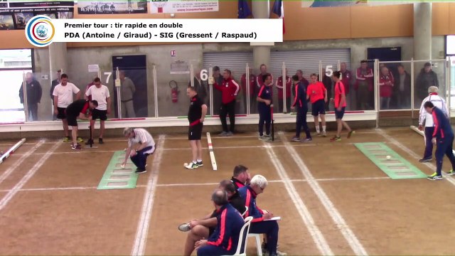 Premier tour, tir rapide double, finale France Clubs 2019, N4, Pays de l'Arbresle contre Sigean, Saint-Maurice l'Exil 2019