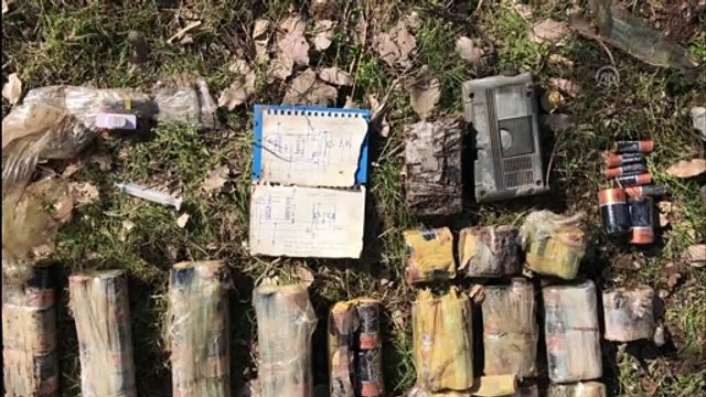 PKK'lı teröristlerin el yapımı patlayıcı şeması bulundu - SİİRT