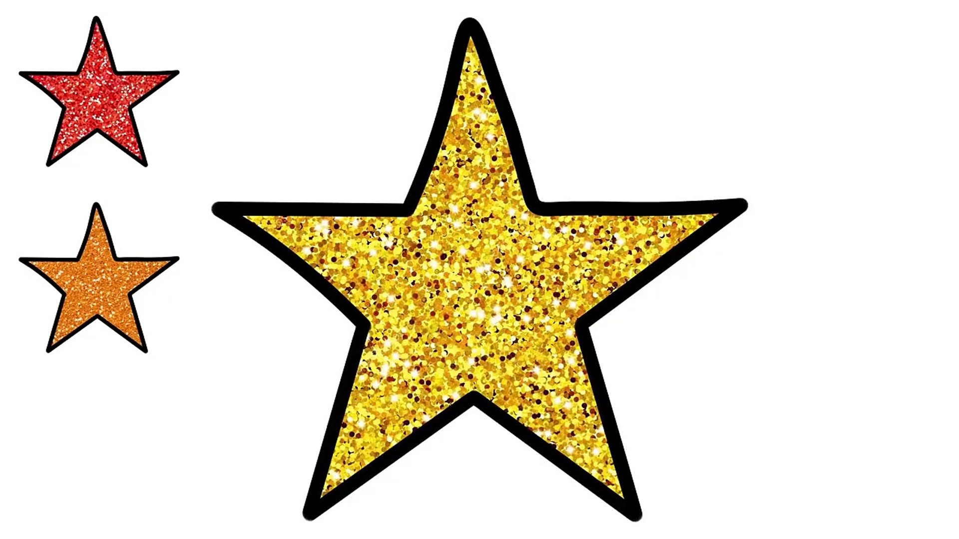 ⁣Star Glitter Drawing and Painting for Kids | Coloring for Toddlers