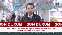 Gebze-Halkalı Banliyö Tren Hattı'nda ilk gün