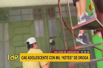 Capturan a una adolescente con mil “ketes” de droga en San Juan de Lurigancho