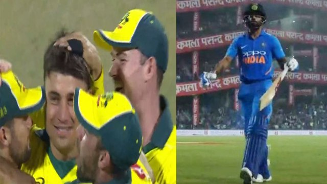 India Vs Australia 5th ODI: Virat Kohli departs cheaply, Big breakthrough for Australia | वनइंडिया