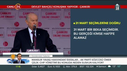 Bahçeli Çankırı'da
