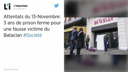 Attentats. Une fausse victime du Bataclan condamnée à trois ans de prison ferme