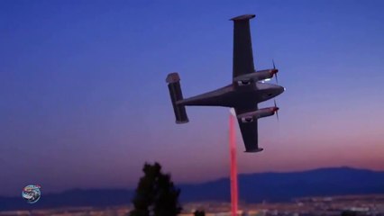 Beautiful Toy Aeroplane Flying City High And Many Racing Cars  Running