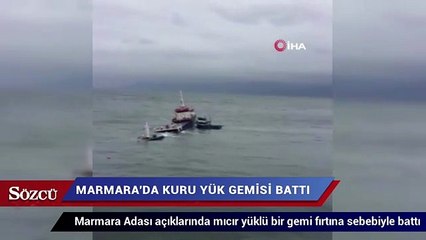 Marmara’da kuru yük gemisi battı
